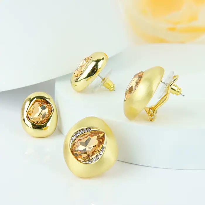 Ensemble de bijoux en cristal de luxe italien