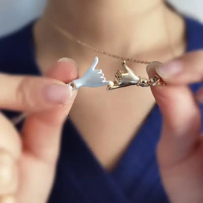 Pinky Promise Collier Lot de 2 pour Couple Meilleur Amoureux