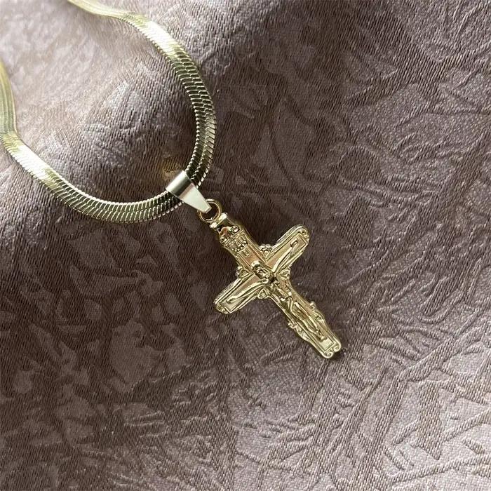 Collier croix de jésus chrétien pour femmes et hommes