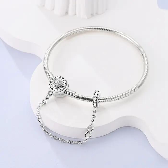 Bracelets Pandach 925 couleur argent classique amour pour toujours papillon étoile
