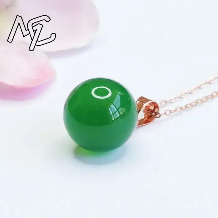 Pendentif en argent S925 avec jade naturel véritable