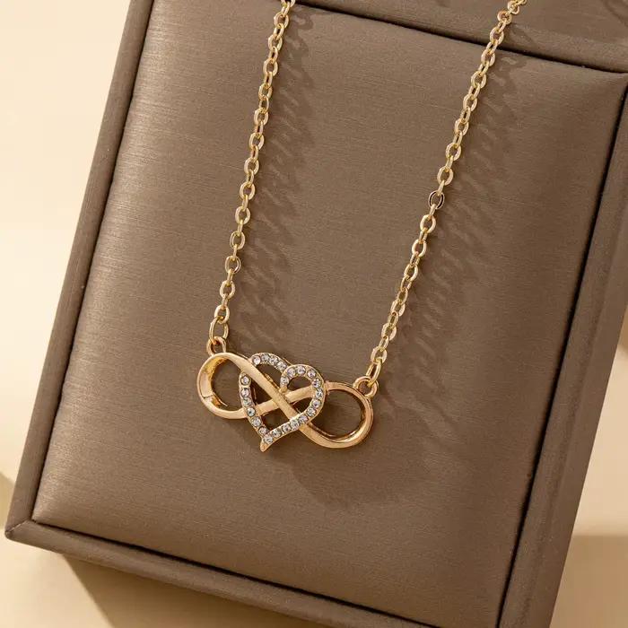 Collier pendentif cœur Love Forever, bijoux cadeaux pour la saint-valentin