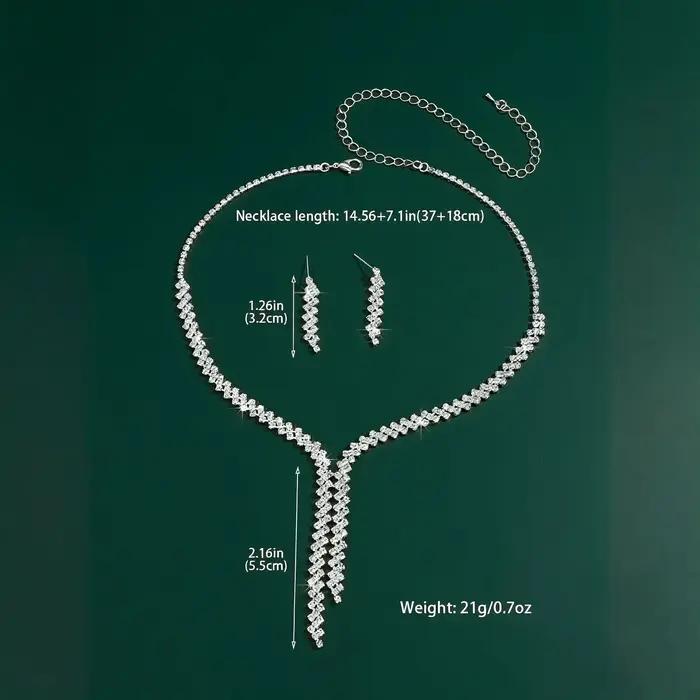 Style coréen à la mode frange collier boucle d'oreille ensemble de bijoux de luxe mariée robe