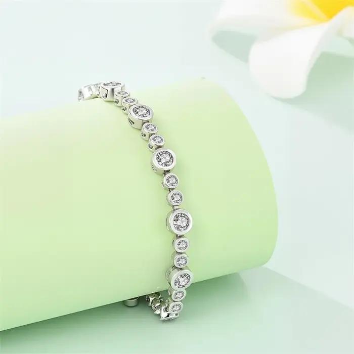 Bracelet à bulles de ciel étoilé en argent Sterling 925 Original pour femmes
