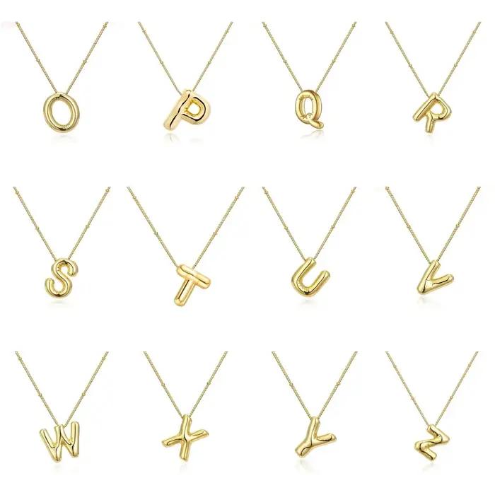 Collier avec initiales dorées pour femmes