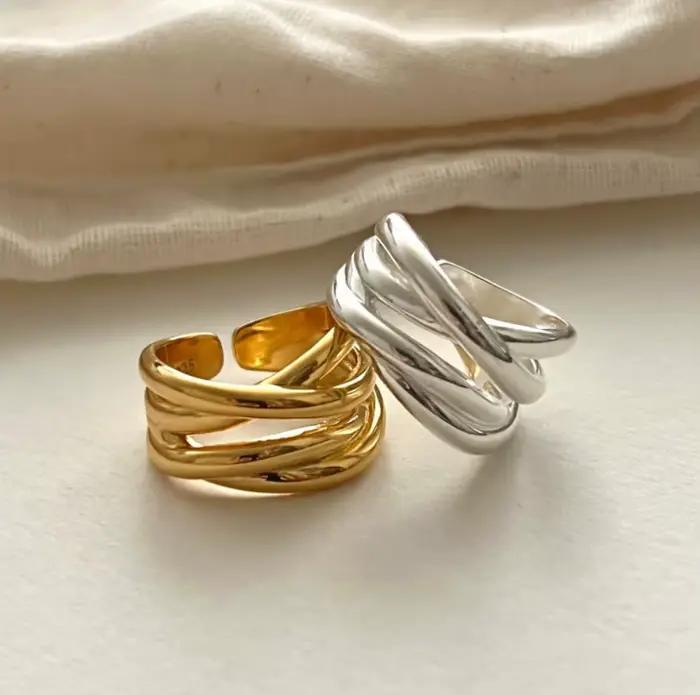 Bague en argent sterling 925 sertie de zirconium blanc élégante pour femmes occasions spéciales soirée mariage anniversaire