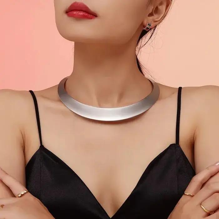 Collier et Boucles d'Oreilles en Acier Inoxydable pour Femme