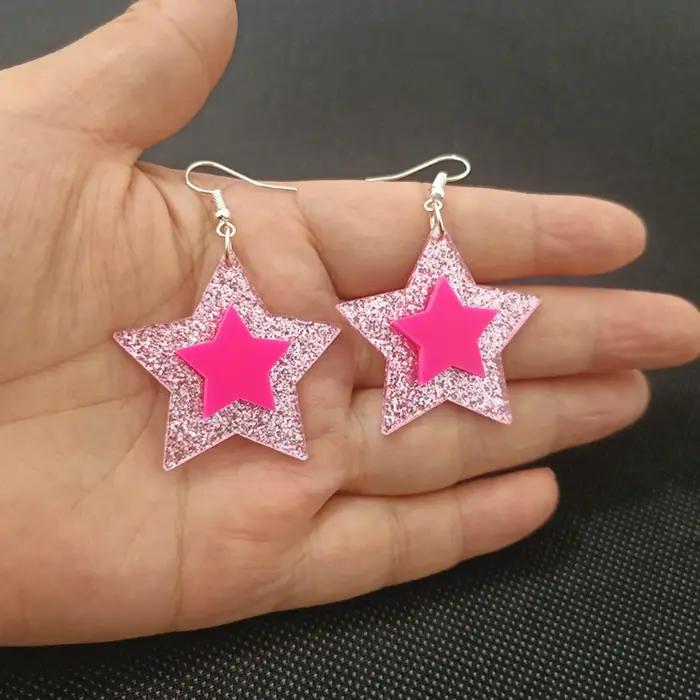 Boucles d'oreilles doubles étoiles pour femmes