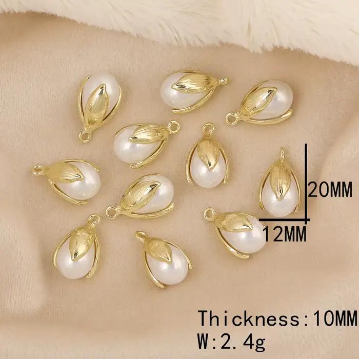 HAOSAW – accessoires de bijouterie, pendentif de boucles d'oreilles, forme de tulipes, Imitation de
