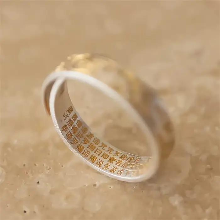 ChimGolden-Bague Fleur Lignes pour Femme