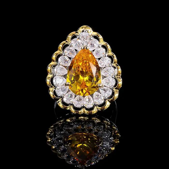 Bagues émeraude Paraiba Tourmaline, diamant de laboratoire, alliances, pierres précieuses, bijoux fi