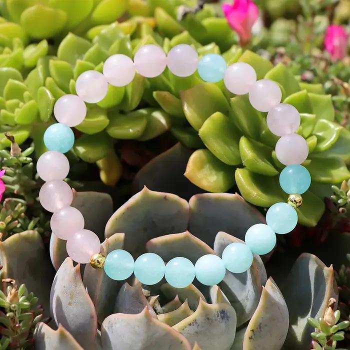 Bracelet en pierre de cristal naturel pour homme et femme