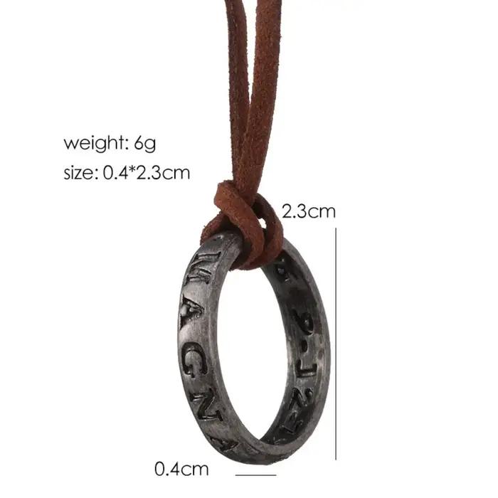 Film jeu UNCHARTED 4 collier NATHAN DRAKE COSPLAY bague CODE cuir VINTAGE gravure pendentif colliers pour homme bijoux accessoires