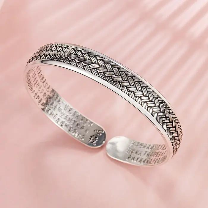 Bracelet jonc rond en argent sterling 925 pour femmes occassions spéciales mariage cadeau bijoux élégants