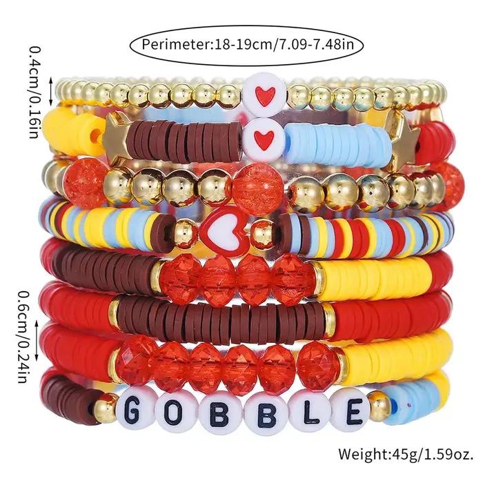 Ensemble de bracelets Heishi Y2K Preppy pour femmes