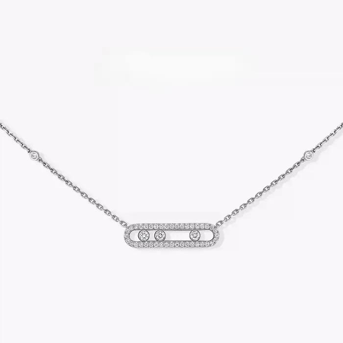 Collier coulissant en diamant au design classique, exsudant un charme élégant