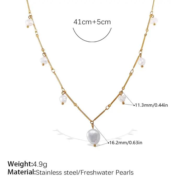 Amaiyllis Y2K – collier ras du cou en perles de culture baroques cultivées à la main, chaîne à billes, pendentif à breloque, bijoux Vintage, cadeaux