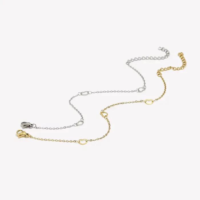 E.B.belle-Bracelet d'épissage d'amour minimaliste pour femme, bijoux plaqués or 14 carats, acier inoxydable SION L, bracelets à main