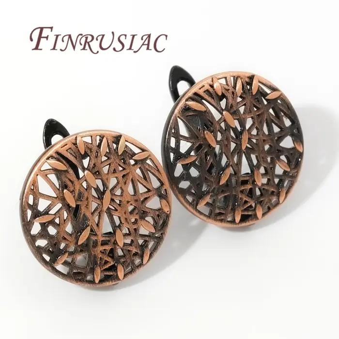 Fermoirs de boucles d'oreilles en bronze antique pour hommes et femmes