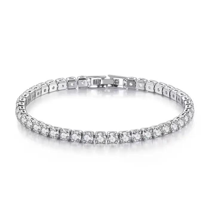 Vehong-Bracelet en argent regardé S925 avec balle de tennis pour femme, bijoux de fiançailles simple