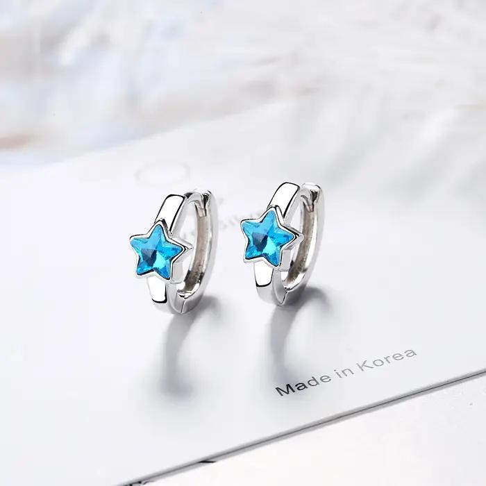 Boucles d'oreilles princesse bébé en argent 925