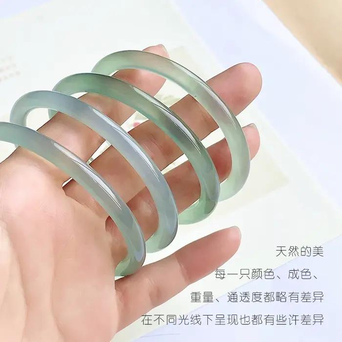 Bracelets de beauté vert glacé pour dames, bracelets Jingle, frais et élégants