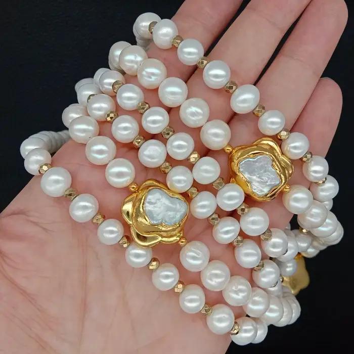 Y.YING – collier de perles d'eau douce blanches de culture
