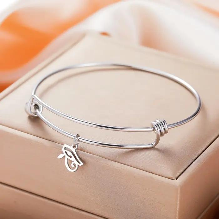 Bracelet Égyptien Oeil d'Horus Unisexe en Acier Inoxydable pour Occasions Spéciales et Journées quotidiennes