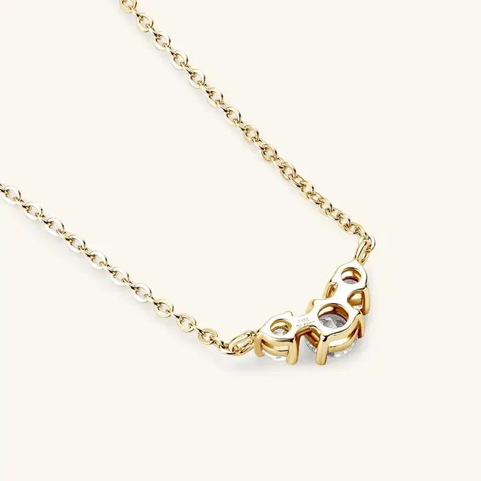 IOGOU-Collier pendentif en argent véritable 925 pour femme, collier Moissanite complet, bijoux tour de cou, 3 charbons, document D, VVl's
