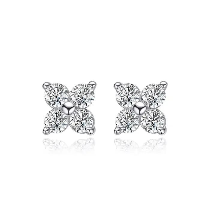 Smyoe-Boucles d'Oreilles en Moissnaite pour Femme