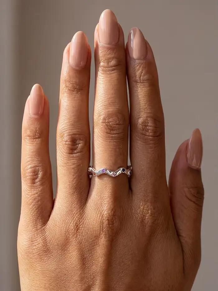 Bague en argent Sterling 925 pour femmes, en Zircon scintillant, délicat, couleur arc-en-ciel, pour fiançailles, mariage, mode, bijoux fins de haute qualité