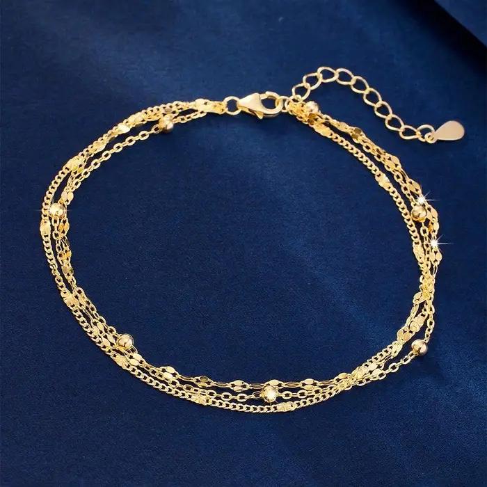 Bracelets chaîne en argent Sterling 925 scintillant pour femmes