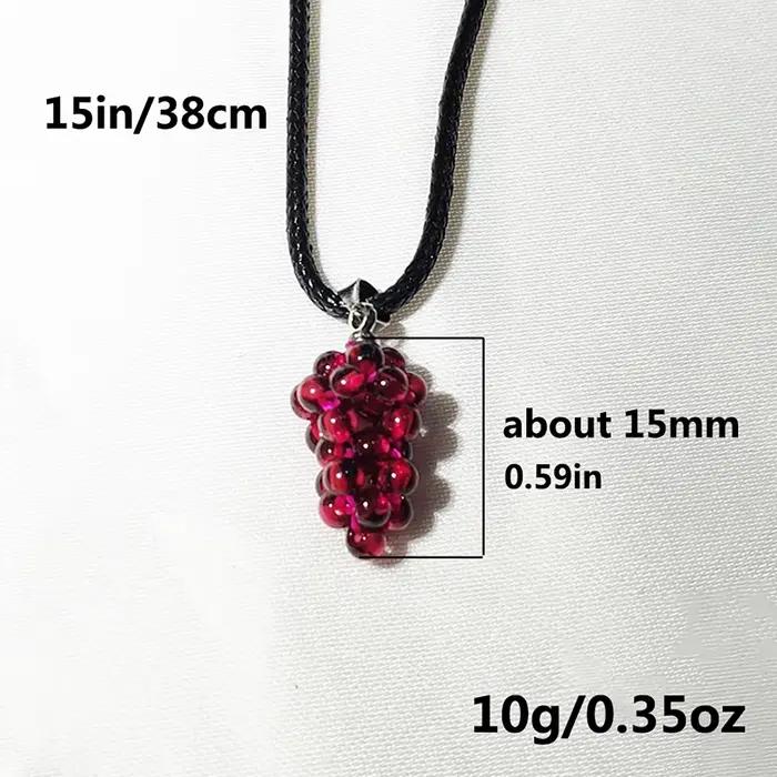 Pendentif en grenat naturel de raisin pour femmes