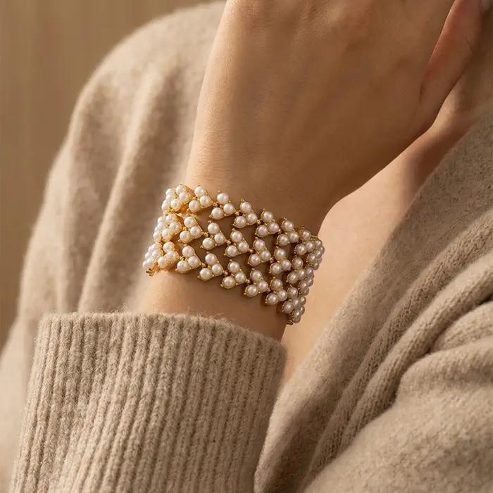 Bracelet élégant en imitation perle Ars