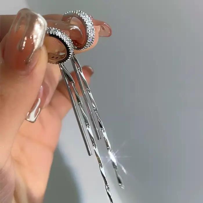 Boucle d'oreille à pampilles en cristal pour femmes