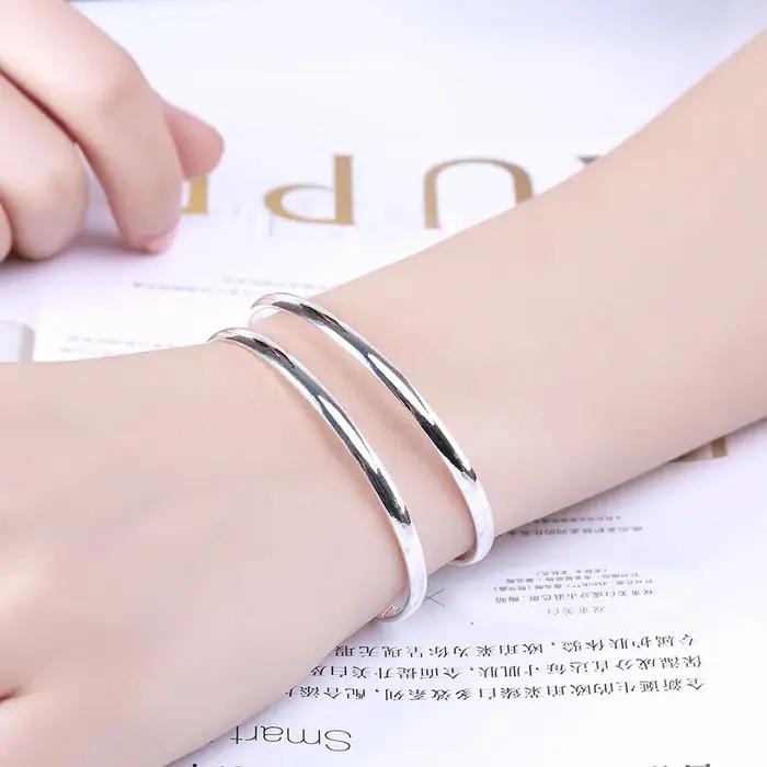 Bracelets ajustables en argent sterling 925 pour homme et femme