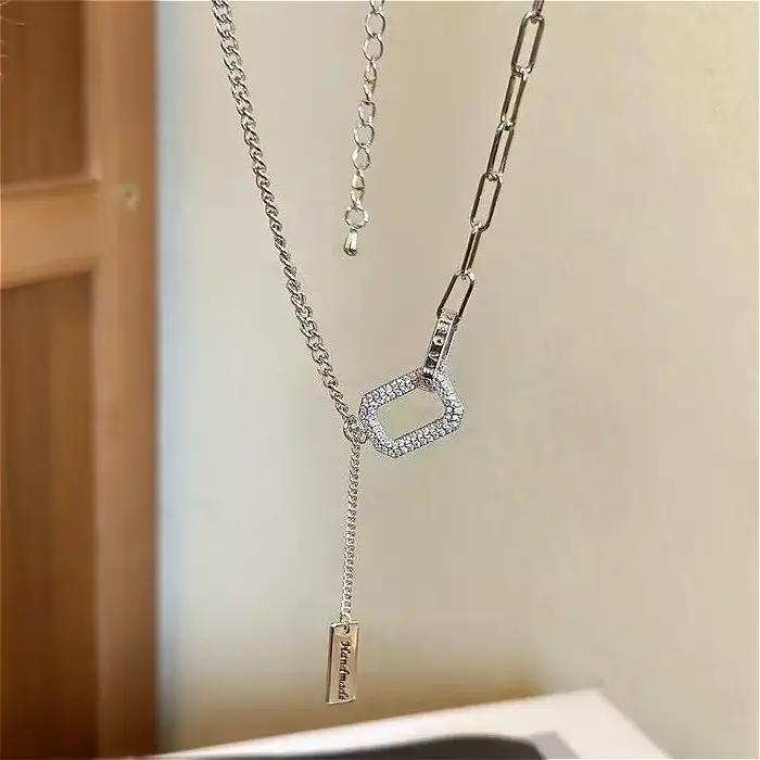 Collier à pampilles 2026 Nouveauté Micro-incrusté, design long et assemblé, texture luxueuse, mode féminine, pour tous les jours et les fêtes, cadeaux raffinés