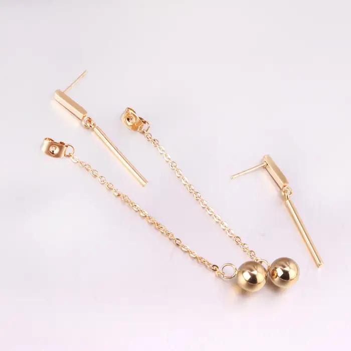 LUXUSTEEL – boucles d'oreilles dorées à la mode pour femmes