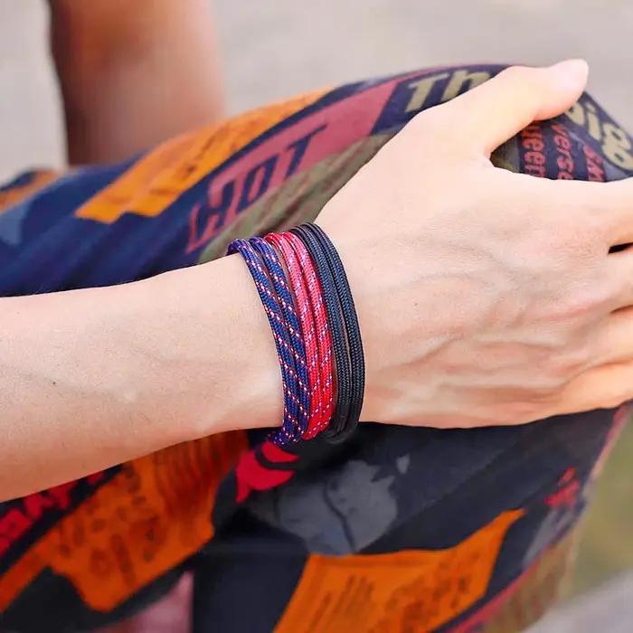 Noter – ensemble de bracelets tressés ajustables pour hommes
