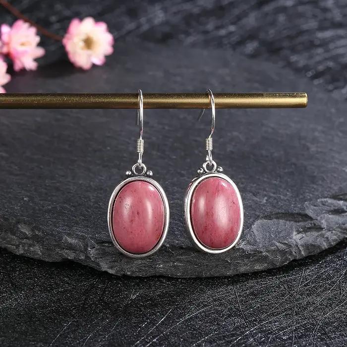 Boucles d'oreilles rétro œil de tigre pour femmes