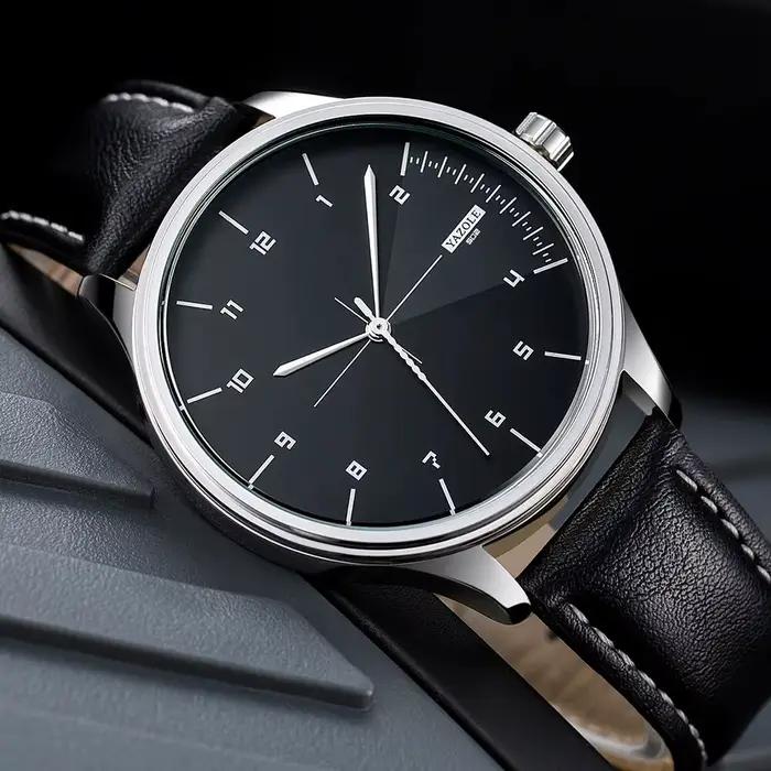 Top marque nouvelle montre pour hommes bracelet en cuir Ultra mince montre minimaliste pour hommes décontracté Simple Quartz étanche montres