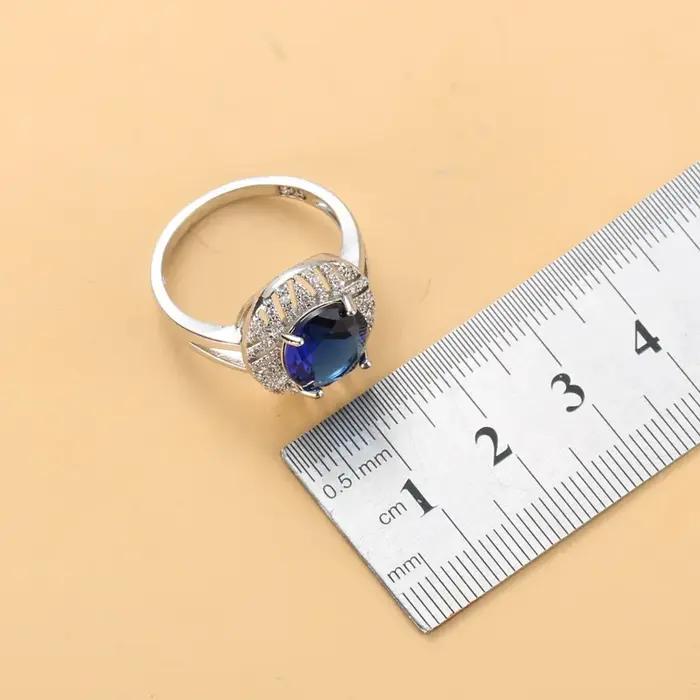Parure de bijoux saphir pour femme