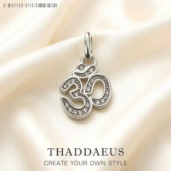 Pendentif Yoga OM Mani Padme Hum S, accessoires de bijoux Vintage de marque, cadeau en argent Sterli