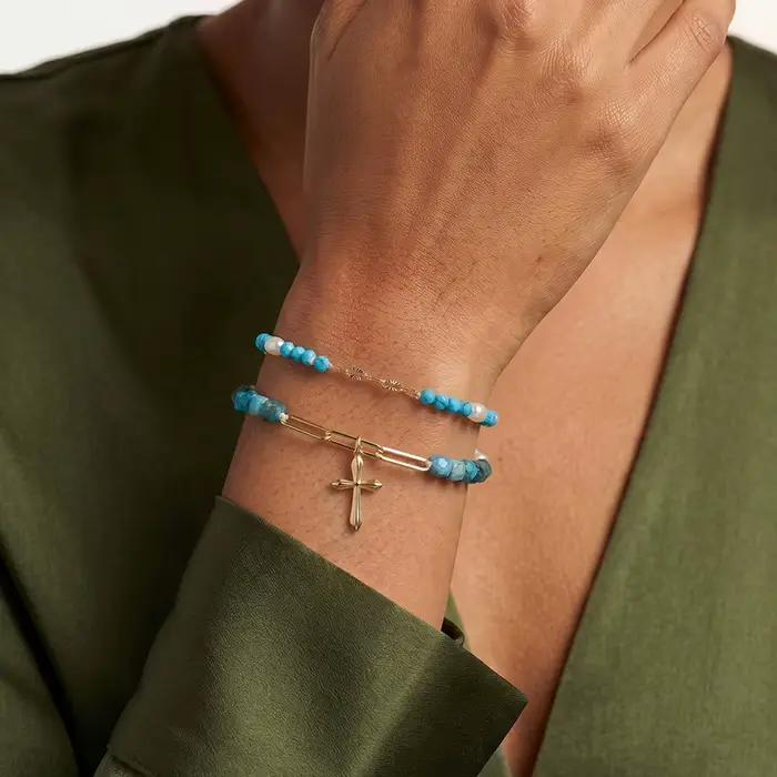 KISS MANDY – Bracelet en argent Sterling 925, style bohème, perles de Malachite, bijoux, chaîne à maillons en perles naturelles, cadeau pour femmes, MPB13