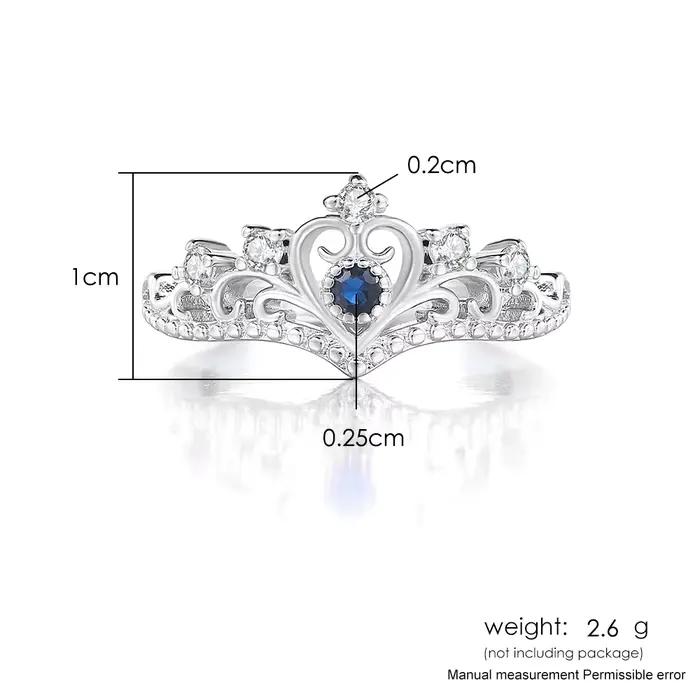 Bagues couronne de princesse pour adolescentes et femmes