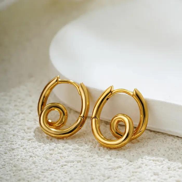 Boucles d'oreilles vortex exquises pour femmes