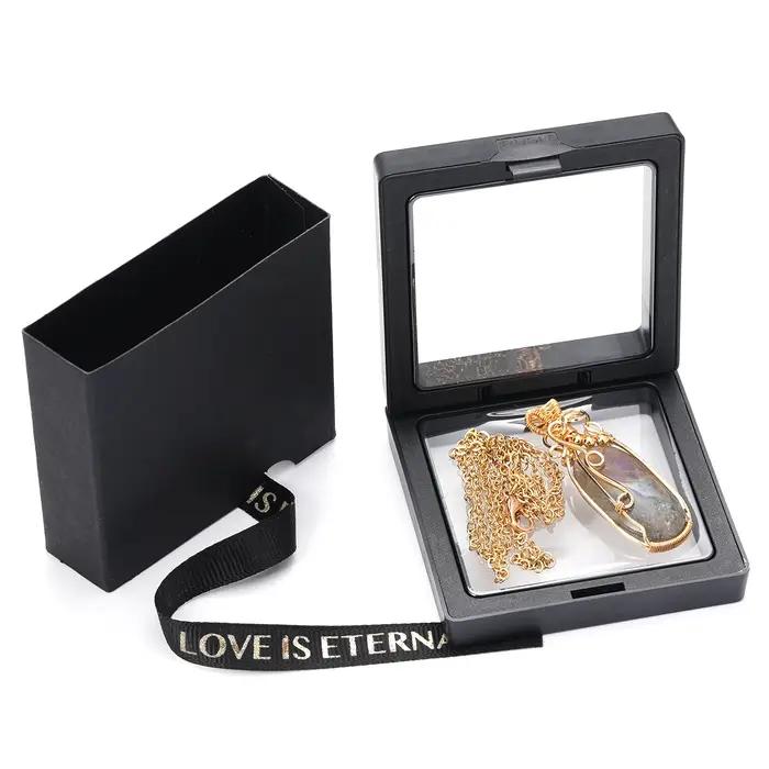 Pendentif en labradorite arc-en-ciel avec chaîne et boîte pour femme, bijou naturel pour occasions spéciales et cadeaux