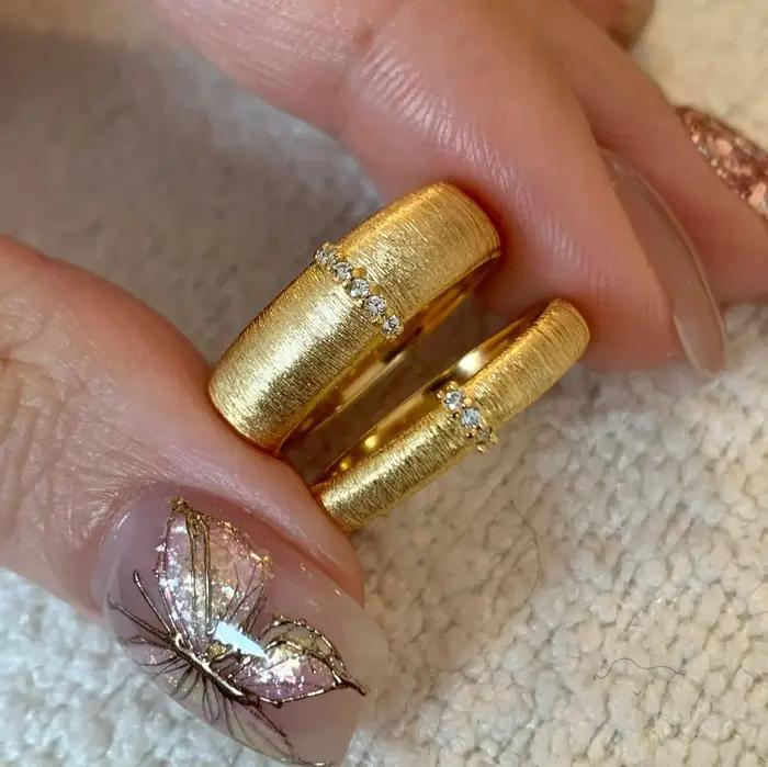 Bague Vintage en métal brossé mat pour femmes et filles
