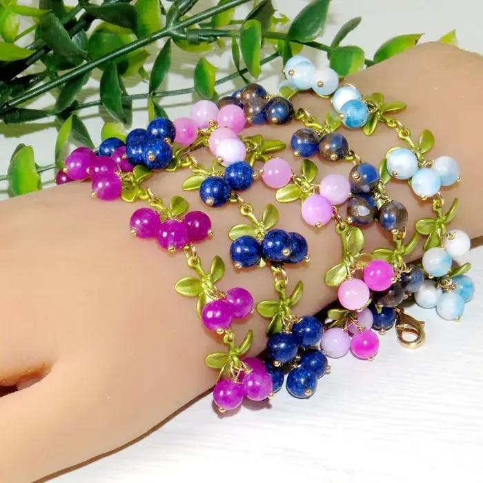 Bracelet de perles tissées à la main de Style français rétro pour femmes