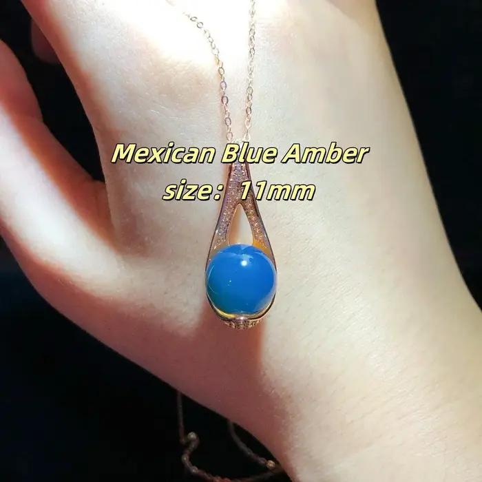 Bijoux en ambre bleu mexicain naturel certifié multi-design